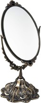 Feyarl 11.2 Inch Vintage Makeup Mirror Floral Tabletop Oval Vanity Mirro... - $689.49 MXN