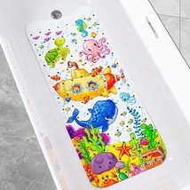 Baby Bath Mat For Tub, 40 X 16 Inch Bathtub Mat Non Slip Bpa Free For Kids, Stro - £17.72 GBP