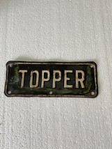 vtg lisence plate 8x3” small motorcycle Says topper-
show original title... - $84.14
