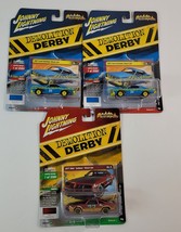 Lot of 3 Johnny Lightning Demolition Derby Diecast Cars Street Freaks Limited - £28.80 GBP