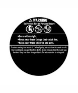 2&quot; Candle Warning Labels Pack of 100 - Black Labels - $14.14 CAD