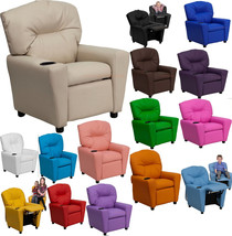 Kids Childs Movie TV Recliner Home Theater Chair Modern Cup Holder 16 Colors! - £175.60 GBP