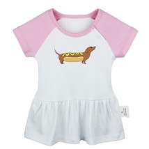 Weiner Dog Funny Doxy Newborn Baby Dress Toddler Infant 100% Cotton Clothes - £10.44 GBP