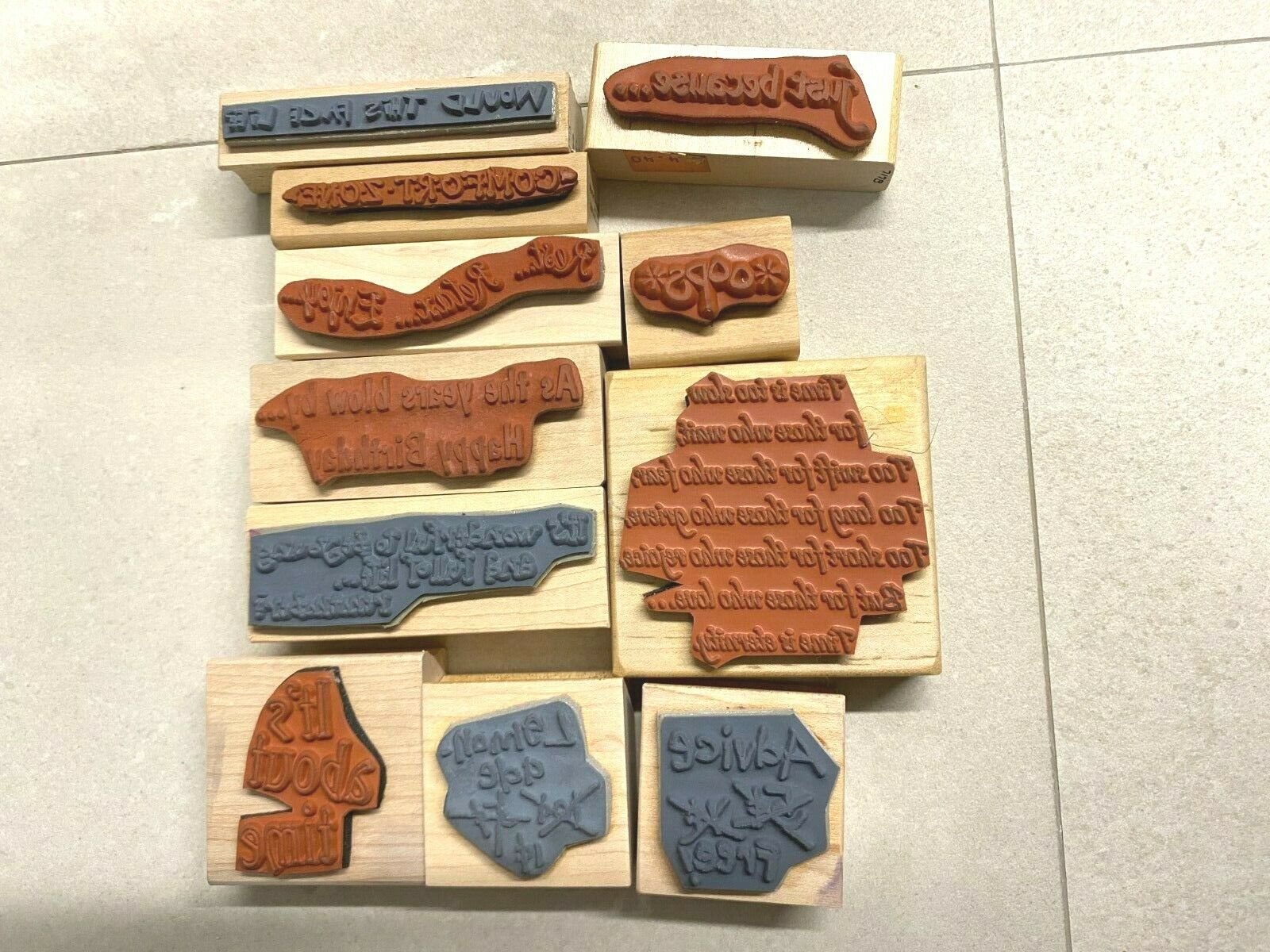 MOUNTED WOOD RUBBER CRAFTSAYINGS STAMPS YOUR CHOICE BUY MORE & SAVE!  Item image 2
