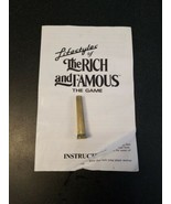 Lifestyles Of The Rich Famous Board Game 1987 Pressman replacement pieces - $7.92