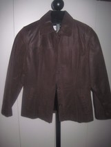 Wilsons Leather Maxima Ladies Brown Leather JACKET-M-LINED-GENTLY WORN-GREAT - £14.93 GBP