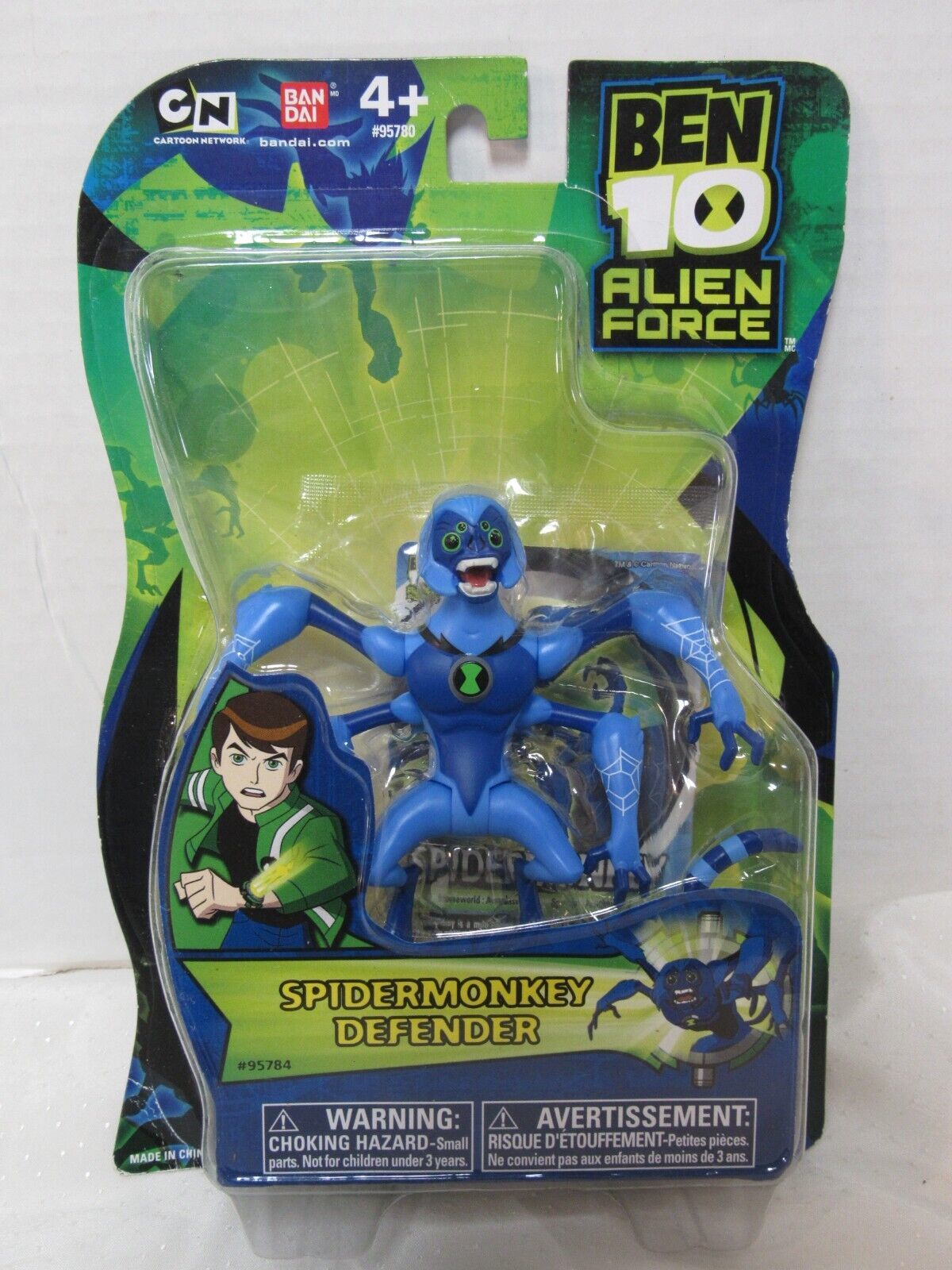 NOS Cartoon Network Ben 10 Alien Force Spider-monkey Defender 2010 Bandai Sealed - $69.99
