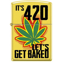 Zippo Lighter - It's 420 Lets Get Baked! Lemon Yellow - 854277 - $31.16