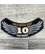 Harley Owners Group 10 Year Member Rocker Iron-on Patch - $9.47