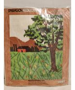 Vintage 1977 Paragon Needlecraft Farm Scene 5405 Needlepoint Kit Fits 8X... - $19.79