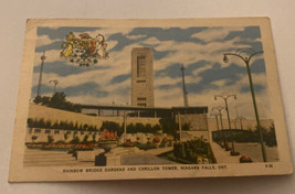 Vintage Postcard Posted 1957 Rainbow Bridge Gardens Niagara Falls - £2.44 GBP