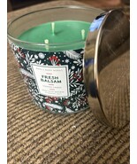 New Bath &amp; Body Works FRESH BALSAM 3 Wick Jar SCENTED CHRISTMAS CANDLE  ... - $29.95