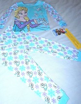 Elsa Pajamas Olaf Frozen Movie Girls 2 Toddler 2T Princess Outfit Sleep NEW - $18.84