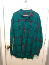 Roper Mens 2XL Button Front Plaid Long Sleeve Shirt Western Wear - $12.86