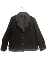 Braetan Women Brown coat Size Large Wool blend 2 Pockets - $16.04