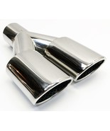 Exhaust Tip 2.50 Inlet Dual 3.00 Oval X 2.50 High Outlets 9.75 In Long R... - $69.29