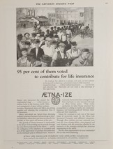 1924 Print Ad Aetna-Ize Life Insurance Workers Leave Factory Hartford,CT - £20.43 GBP