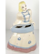 Weil Ware California Pottery Tall 10&quot; Lady Girl Vase Planter Pinafore Bl... - £29.71 GBP