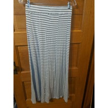 Umgee Striped White Gray Maxi Skirt Size Small S Womans - £11.96 GBP