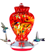 Hummingbird Feeder, 32 Ounces Glass Hummingbird Feeders for Outdoors Han... - £37.44 GBP