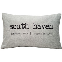 South Haven Gray Felt Coordinates Pillow 12x19, Complete with Pillow Insert - £42.58 GBP