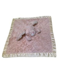 Mary Meyer Lovey Baby Pink Ivory Bunny Rabbit Soft Satin Trim Security Blanket - $12.93