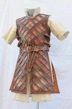 Medieval leather brigandine ; men larp &amp; sca leather body armor; fantasy-1q - £597.65 GBP