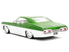 1967 Chevrolet Impala SS Green Metallic and White with White Interior &quot;Bigtime M - $38.99
