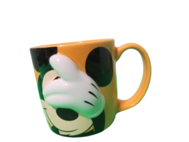 Disney Store Mickey Mouse 3D Embossed Peek A Boo Yellow Coffee Tea Mug C... - £11.65 GBP