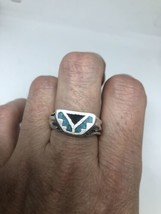 Vintage Herren Südwesten Ring Türkis Onyx Silber Weiß Bronze 11.75 - £26.47 GBP
