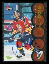 Vintage 1995 Classic 5 Sport Autograph Hockey Card Jason Doig Winnipeg Jets E - £11.69 GBP