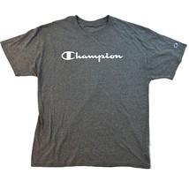 Champion Unisex Gray Short Sleeve Graphic Chest Logo T-Shirt, Size Large - £7.84 GBP