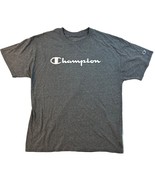 Champion Unisex Gray Short Sleeve Graphic Chest Logo T-Shirt, Size Large - £7.97 GBP