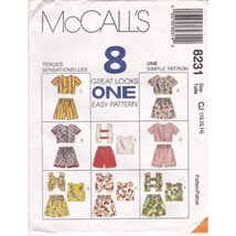 Vintage Sewing PATTERN McCalls 8231, Children and Girls 1996 Tops and Pu... - $17.42