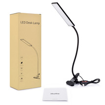 5W Dimmable Metal 3 Color Adjustable Gooseneck Tube Clip On LED Desk Table Lamp - £19.69 GBP