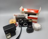 Pentax Auto 110 Mini SLR Film Camera + 18mm 24mm Lenses Winder Flash Fil... - $120.75