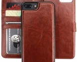 Iphone 8 Plus Iphone 7 Plus Wallet Case With Card Holder Pu Leather Magn... - £30.10 GBP
