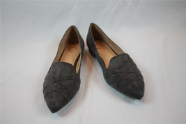 NIB Journee Collection Casual Gray Flat Faux Suede Pointed Toe 8 1/2 M  - $42.74