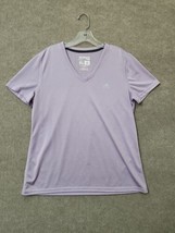 Adidas Ultimate Tee Shirt Womens XL Athletic Purple V-Neck Pullover Top ... - £14.69 GBP