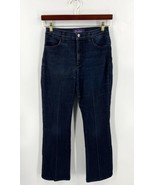 NYDJ Jeans Size 6 Bootcut Dark Blue Denim Lift Tuck Stretch Womens - £27.22 GBP