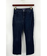 NYDJ Jeans Size 6 Bootcut Dark Blue Denim Lift Tuck Stretch Womens - €30,09 EUR
