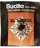 Bucilla Halloween Kit Spooky Spider Plastic Canvas Wall Decor 12x12 - $11.92