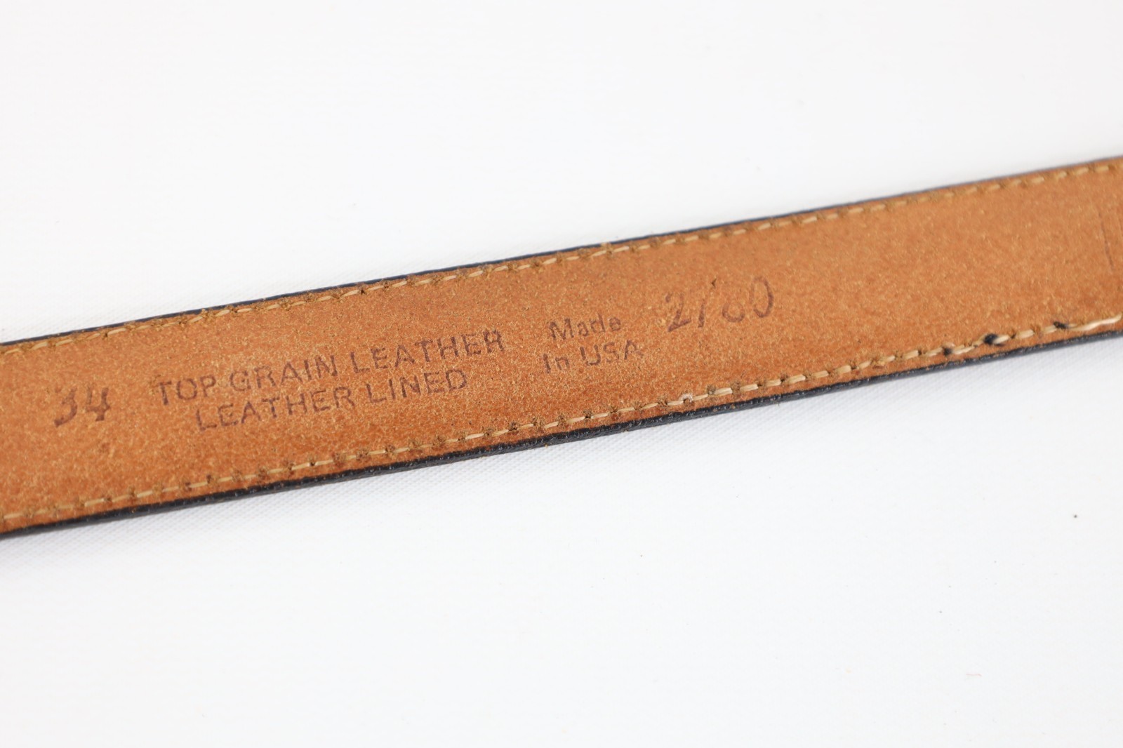 Vintage 70s 80s Streetwear Mens 34 Craftsmen Leather Waist Belt Pants Gray USA Item image 8