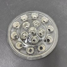 Antique Clear Glass 16 Hole Flower Frog Marble  Holder Decor - $10.00