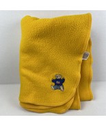 Ralph Lauren Teddy Bear Gold Throw Blanket USA 50x68 Vintage - £65.10 GBP