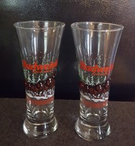 2 Budweiser Pilsner Glasses with Clydesdales  - $15.00