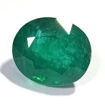 100% Natural 2.93 CTW Emerald 1 Pc Oval Faceted Good Quality Zambia Gem by DVG. - $431.19