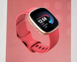 Fitbit Versa 4 Fitness Smartwatch Copper Rose Aluminum Pink Sand Band Go... - $112.00