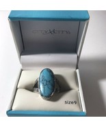 City X City Silver Tone Faux Turquoise Ring Size 9 NIB - £10.97 GBP