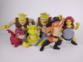 6 Shrek McDonalds Toy Figures: Puss in Boots, Baby Ogre, Princess Fiona, Dronkey - £9.36 GBP